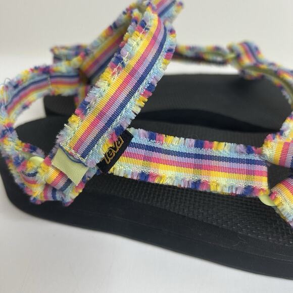 Teva Sandals Women's 10 Midform Universal Fray Frazier Multicolor 1118954 Shoe - Picture 4 of 8